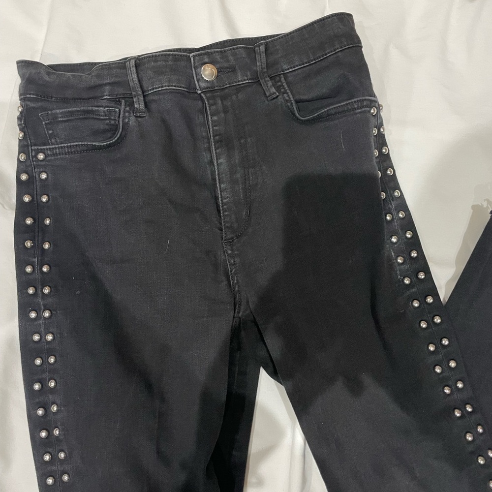 Joe’s Jeans The Charlie studded black skinny Jean